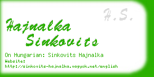 hajnalka sinkovits business card